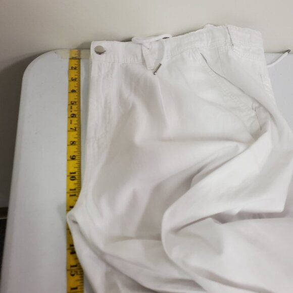 Old Navy Womens Drapey Drawcord Wide Leg Jeans Size 14 White Classic Clean Girl - Picture 9 of 12